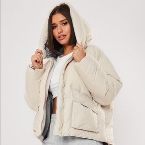 Nude Oversized Hooded Ultimate Puffer 